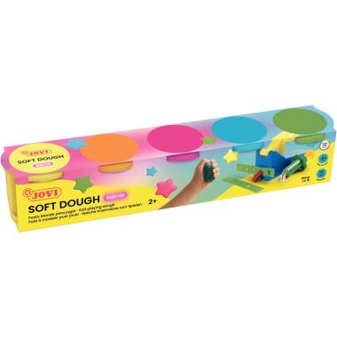 Set de 5 pots de 125 grammes de pâte à jouer blandiver couleurs Fluo assorties