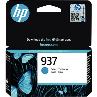 HP 937 cartouche d'encre cyan authentique (4S6W2NE)