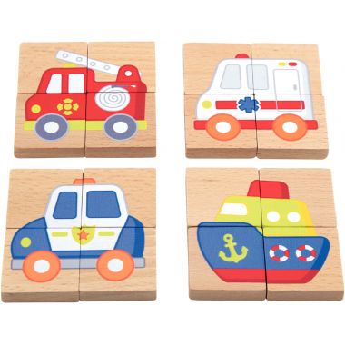 Puzzles 32 blocs magnétiques, les transports
