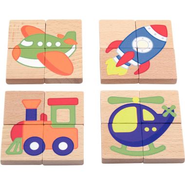 Puzzles 32 blocs magnétiques, les transports