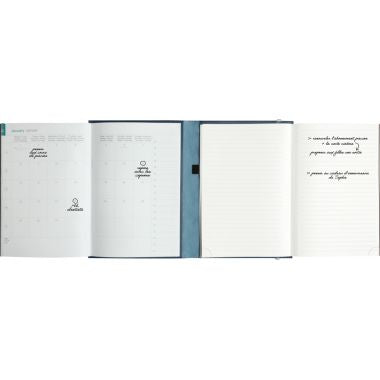 Agenda mensuel All in Two Kaa noir