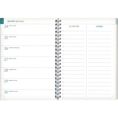 Agenda semainier Mini labo 15x21 Blanc