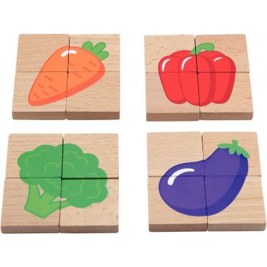 Puzzles 32 blocs magnétiques, les fruits et légumes