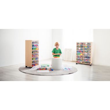 Meuble + 16 bacs en plastique hauteur 97cm