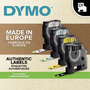 Dymo - Recharge D1 9 mm x 7 m noir et jaune - S0720730