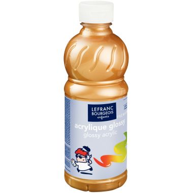 Flacon 500ml d'acrylique Glossy Lefranc Bourgeois, or