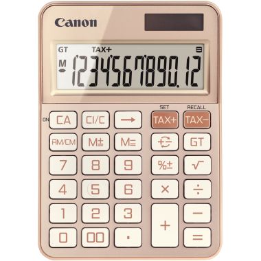 Machine à calculer pour bureau 12 chiffres Canon KS-125KB Or Rose