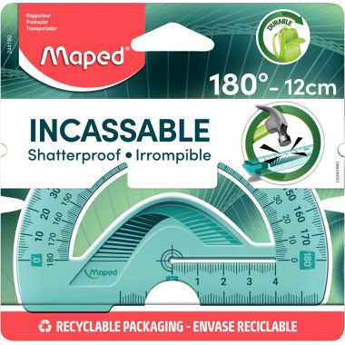 Rapporteur 180° 12cm incassable