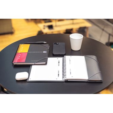 Reliure intégrale MEETINGBOOK format A5+ quadrillé 5x5, 160 pages perforées