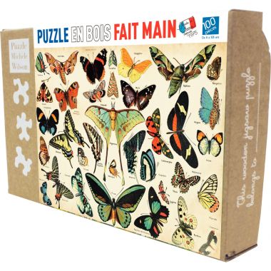 Puzzle en bois d'environ 100 pièces, les papillons