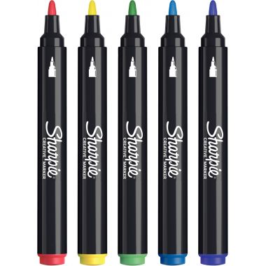Blister de 5 marqueurs Sharpie créative assortis