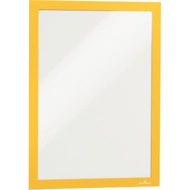 Sachet de 2 cadres d'affichage A4 adhésif repositionnable avec contour magnétique jaune