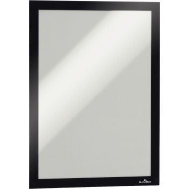 Durable - Boîte de 10 cadres d'affichage A4 adhésif repositionnable avec contour magnétique noir - 488201