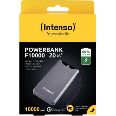 Batterie de secours Intenso F10 000 I 20 W Gris