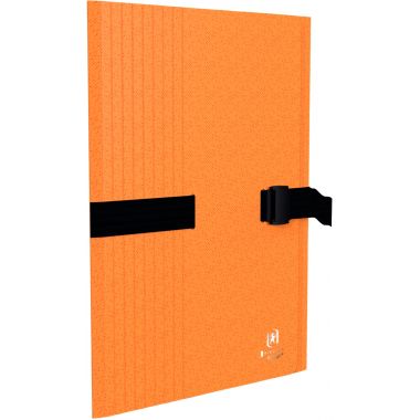 Chemise extensible BICOLOR RECYC+ avec clip et rabat, orange