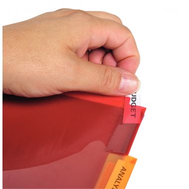 Jeu de 6 intercalaires à onglets personnalisables en polypropylène coloré, format A4