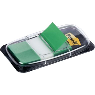 Carte de 50 index post-it repositionnables format 25,4 x 43 mm vert