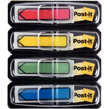 Carte de 4x24 marque-pages flèches post-it couleurs vives assorties