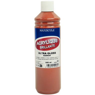 Flacon 500ml peinture acrylique marron