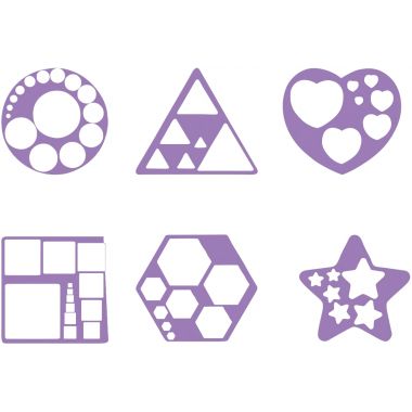 Lot de 6 pochoirs formes géométriques