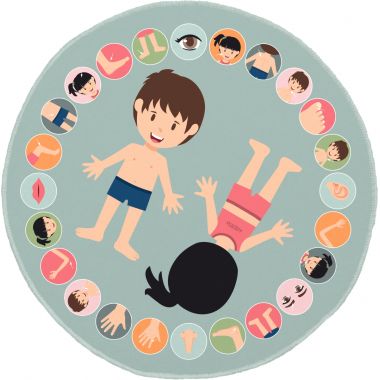 Tapis diamètre 200cm le corps humain