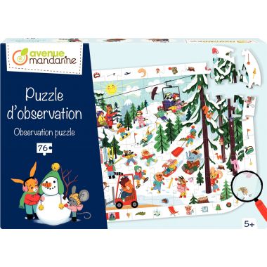 Puzzle d'observation 76 pièces, la montagne