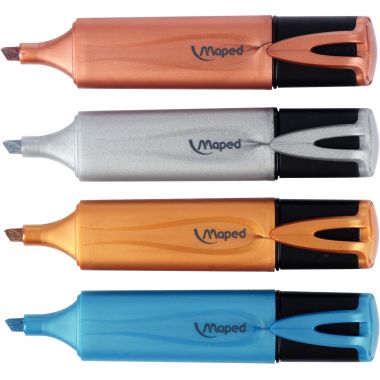 Pochette de 4 surligneurs Fluopeps métal
