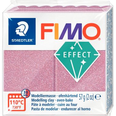Sachet de 6 pains de 57 grammes de pâte à modeler Fimo Effect pailleté