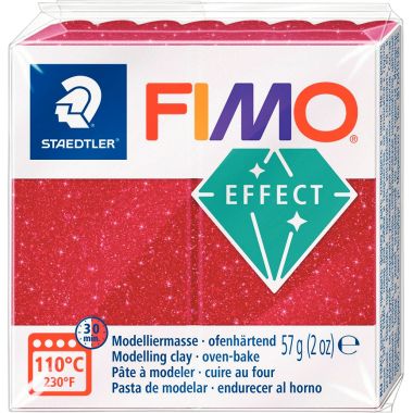 Sachet de 6 pains de 57 grammes de pâte à modeler Fimo Effect pailleté