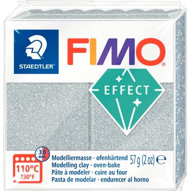 Sachet de 6 pains de 57 grammes de pâte à modeler Fimo Effect pailleté