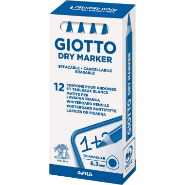 Giotto - Etui de 12 crayons Dry Marker bleu - F258401