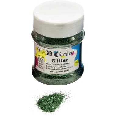 Shaker de paillettes biodégradables 100grammes coloris vert