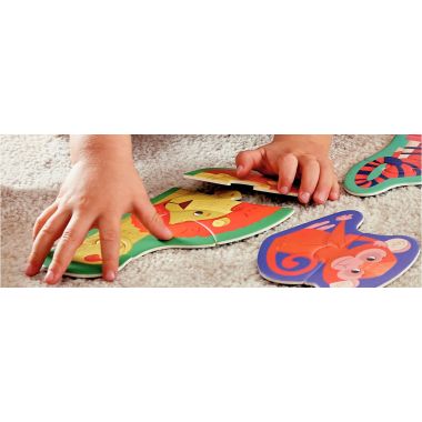 Boite de 10 puzzles contour, les animaux sauvages