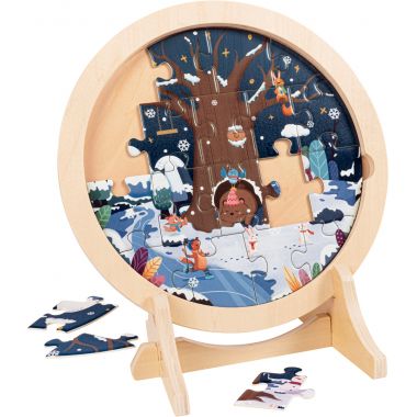 Puzzles en bois sur chevalet, les 4 saisons