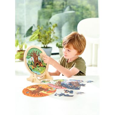 Puzzles en bois sur chevalet, les 4 saisons