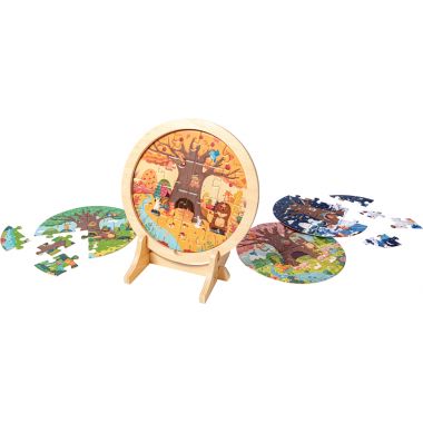 Puzzles en bois sur chevalet, les 4 saisons