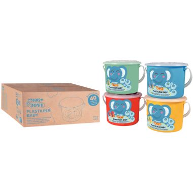 Lot de 4 seaux - 40 pains de plastilina de 38g
