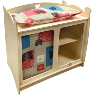 Table à langer en bois pour poupées
