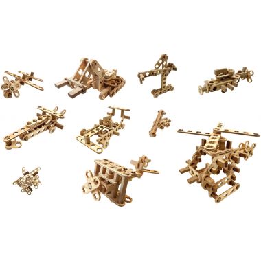 Les Constructibles, 195 pièces en bois