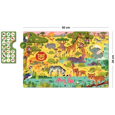 Puzzle d'observation 60 pièces, la savane