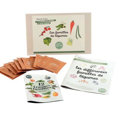 Coffret de 12 sachets de graines les familles de légumes