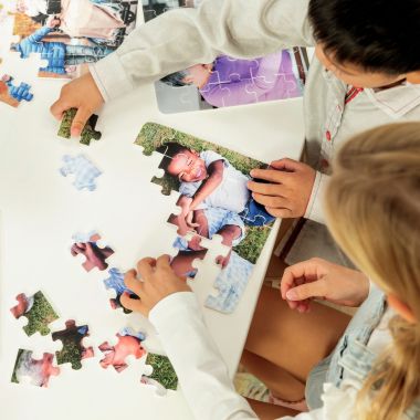 Lot de 4 puzzles en plastique souple 25 pièces, les grands-parents