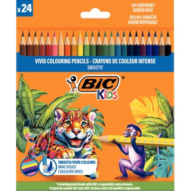 Etui de 24 crayons de couleur Smooth assortis