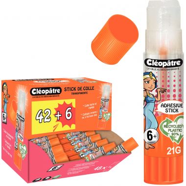 Pack de 42+6 colles de 21gr transparentes
