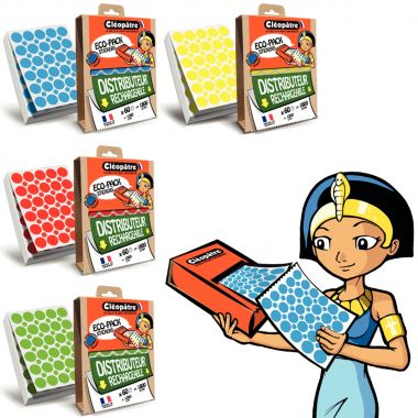 Ecopack de 12000 gommettes rondes assorties