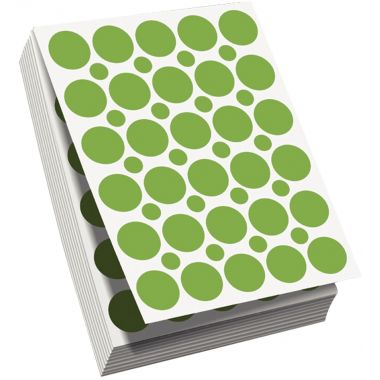 Recharge pour Ecopack de 3000 gommettes rondes vert