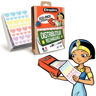 Ecopack de 2400 gommettes coeur assorties