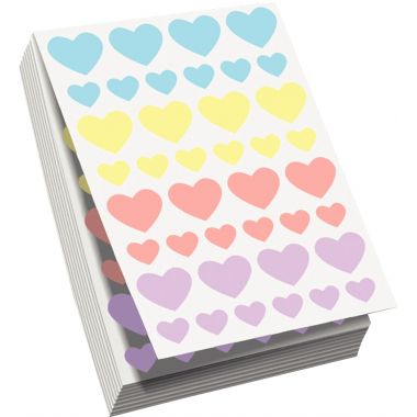 Recharge pour Ecopack de 2400 gommettes coeur assorties