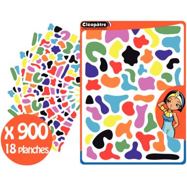 Pochette de 900 gommettes splash assorties