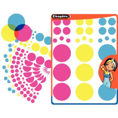 Pochette de 540 gommettes cercle chromatique assorties